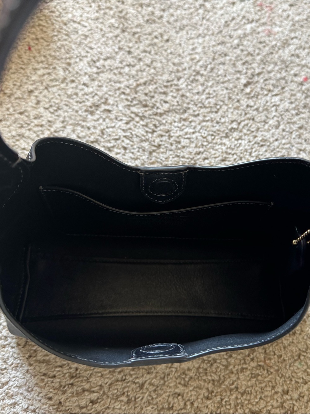 Coach Brooklyn 23 Black Leather Shoulder Bag with Gold Chain Strap - Picture 8 of 9